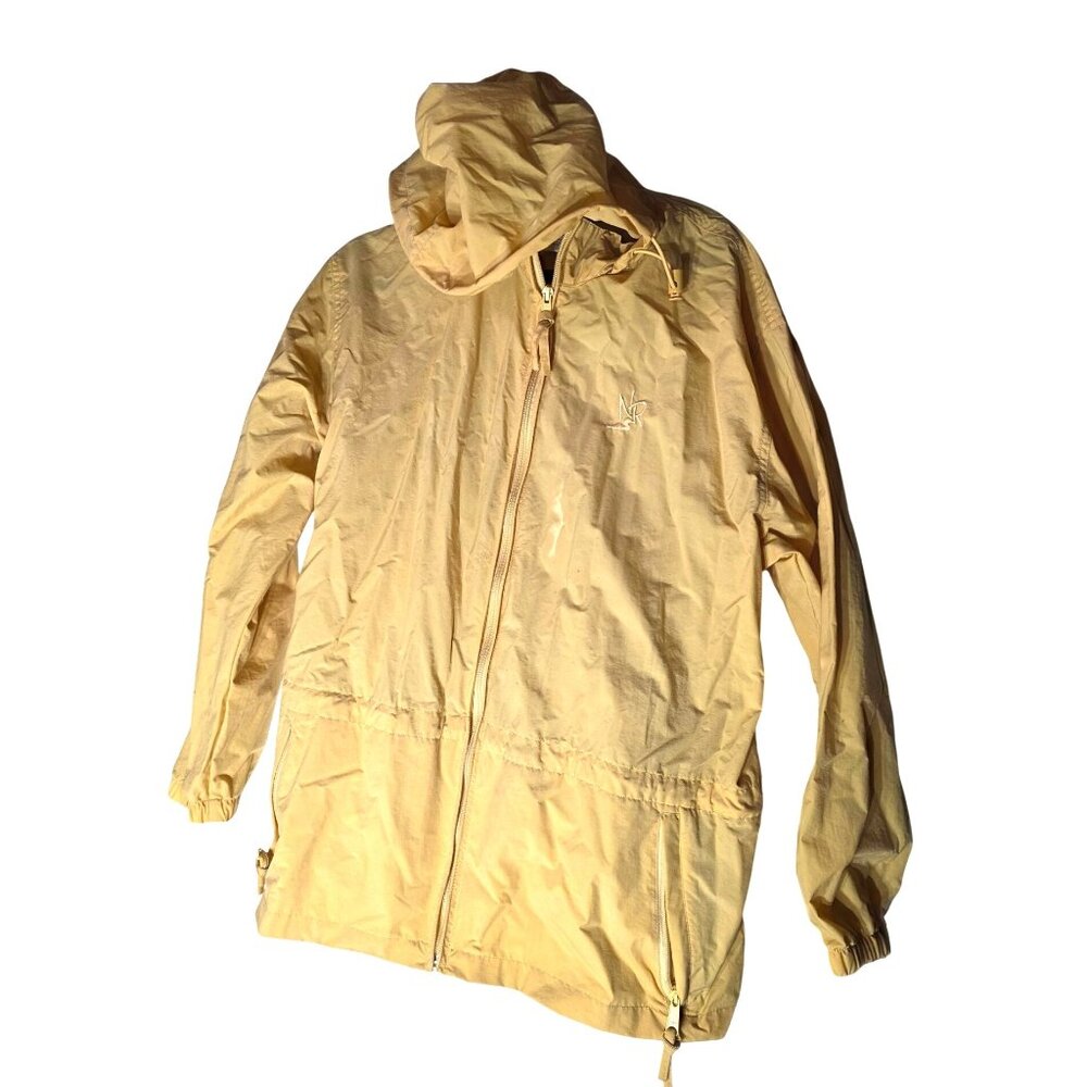 Lightweight Rain Jacket Coat Cottage Essentials hooded Yellow M Nylon spring